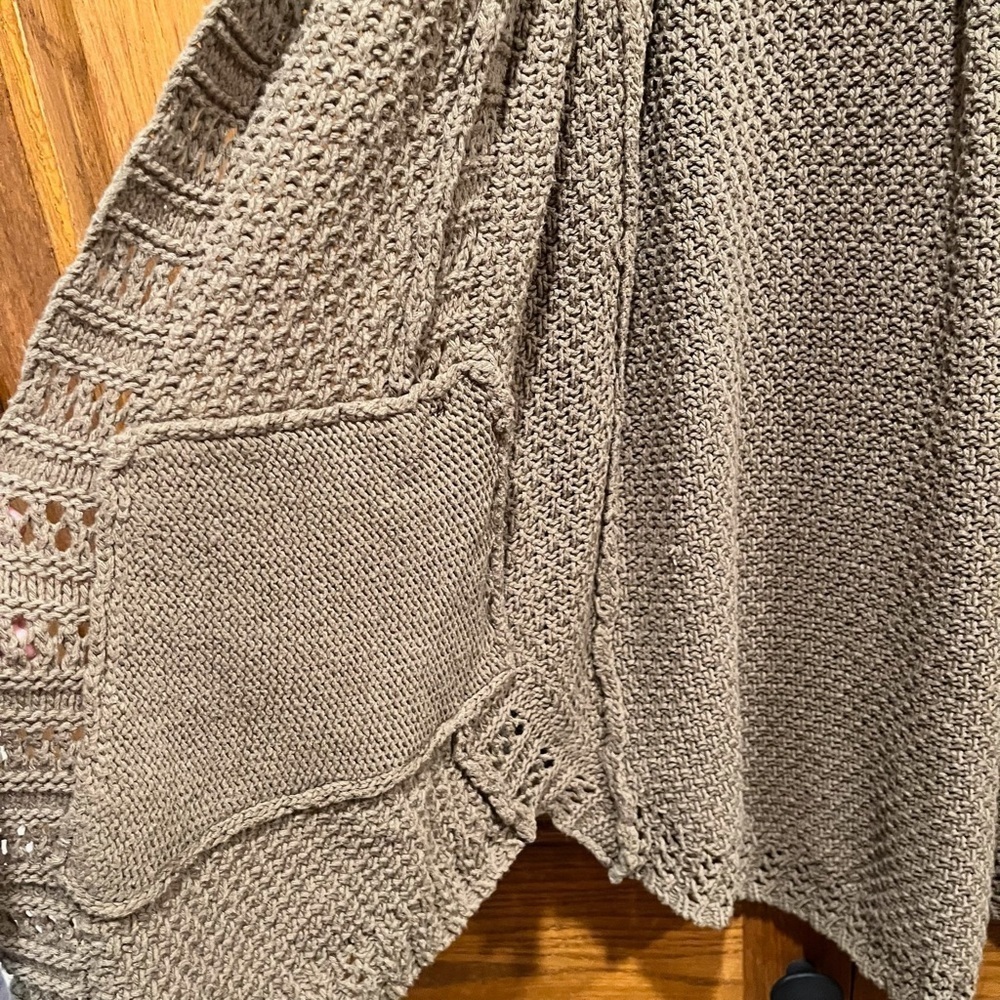 Angel Of The North Mossy Green Loose Knit Cotton Blend Cardigan - size XS - Picture 5 of 12